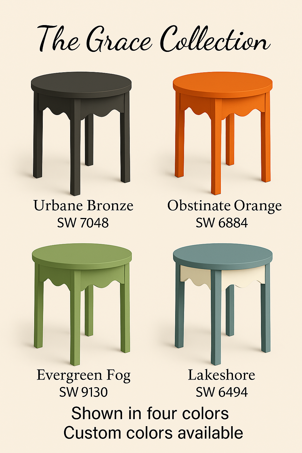 18” Grace Collection Stool